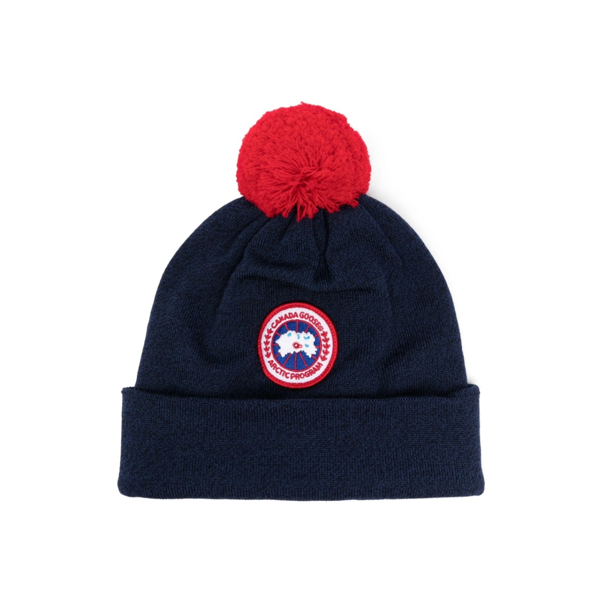 logo-patch wool beanie