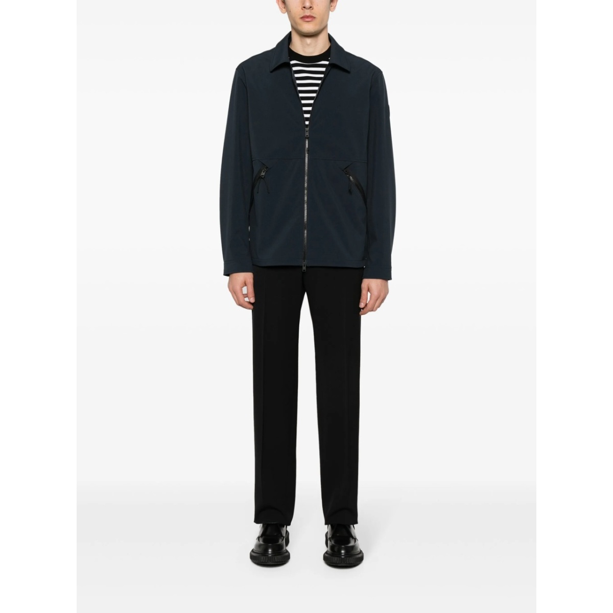 logo-patch zip-up jacket - Img 2