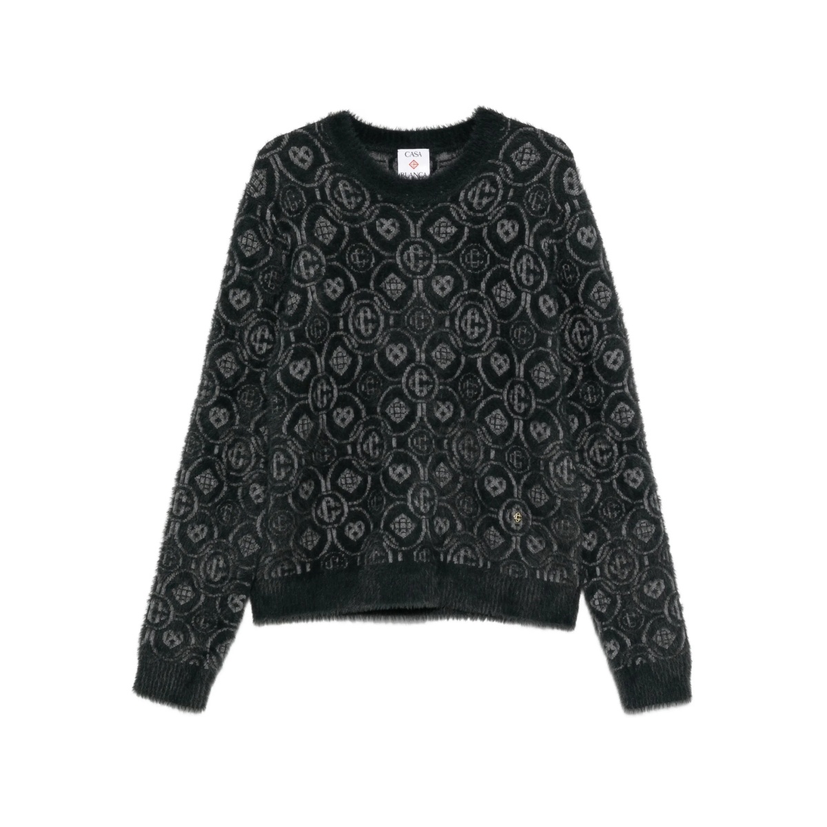 logo-pattern sweater