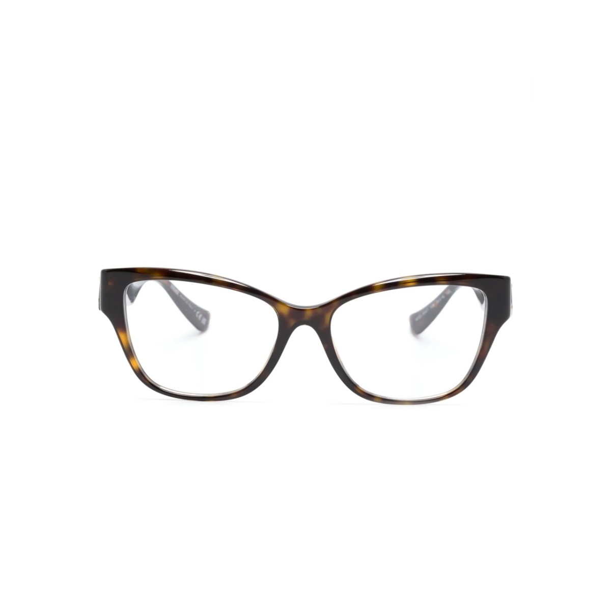 logo-plaque cat eye-frame glasses