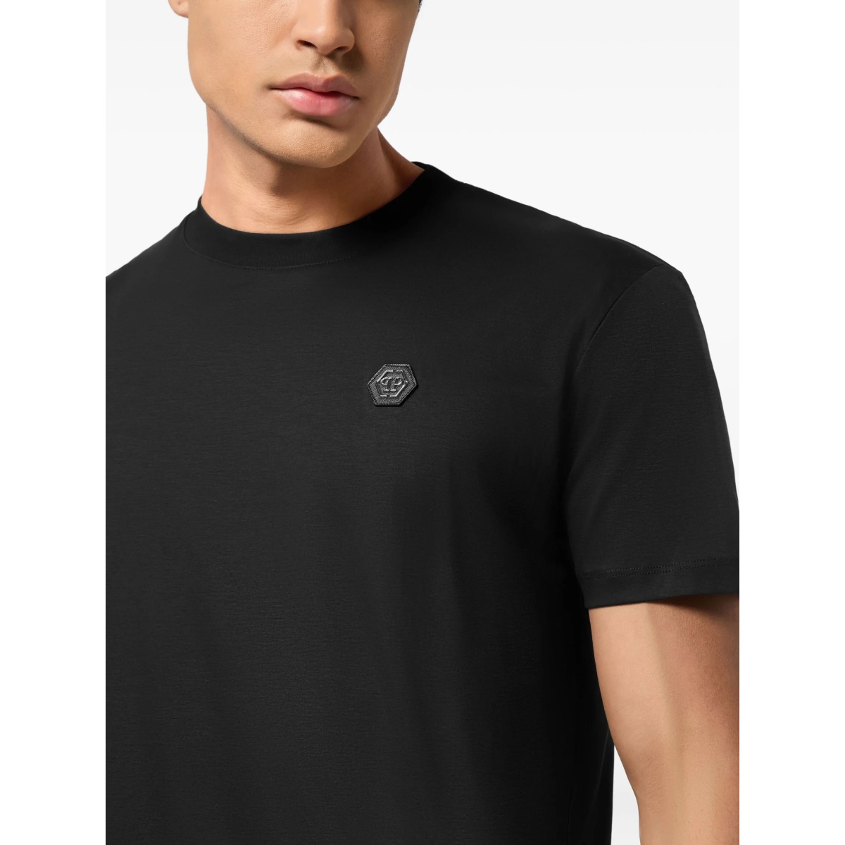 logo-plaque cotton T-shirt - Img 4