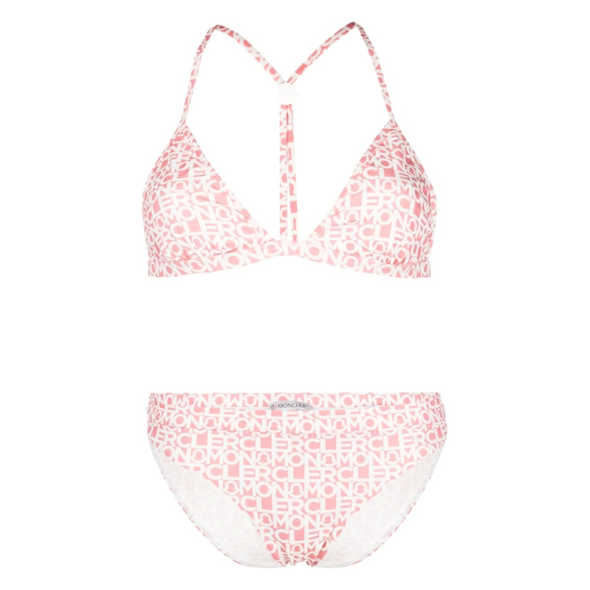 logo-print bikini