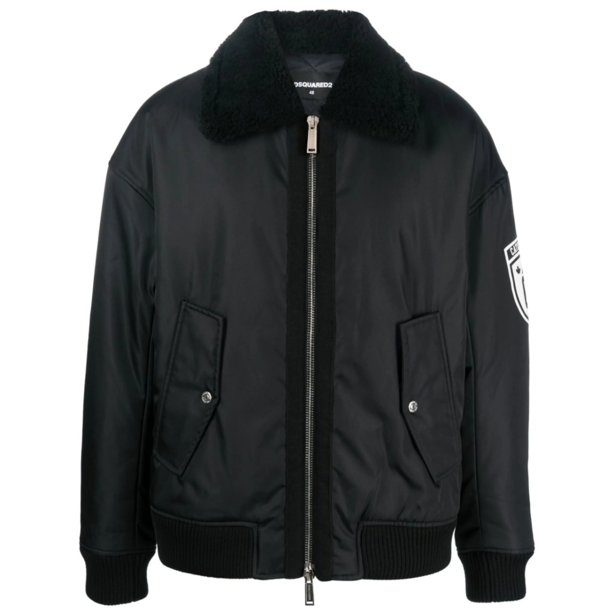 logo-print bomber jacket