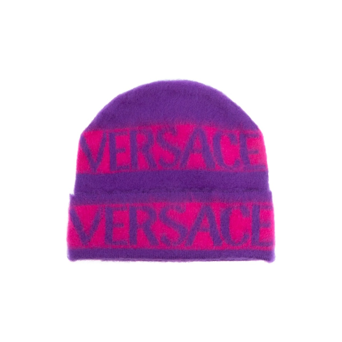 logo-print brushed-effect beanie