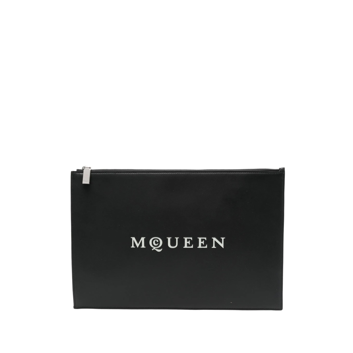 logo-print clutch bag