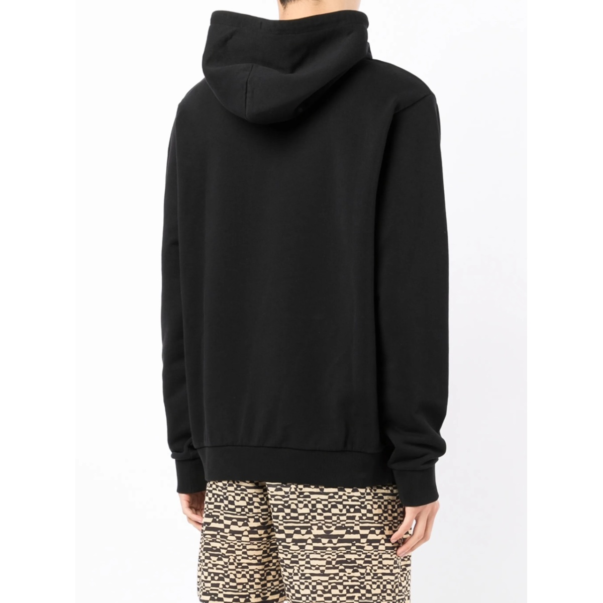 logo-print cotton drawstring hoodie - Img 4