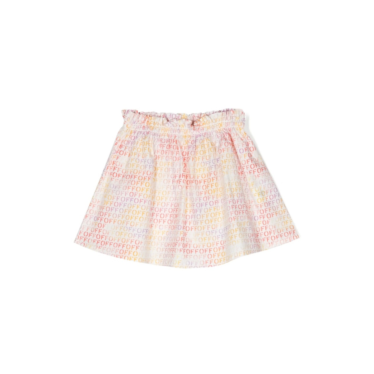 logo-print cotton flared skirt