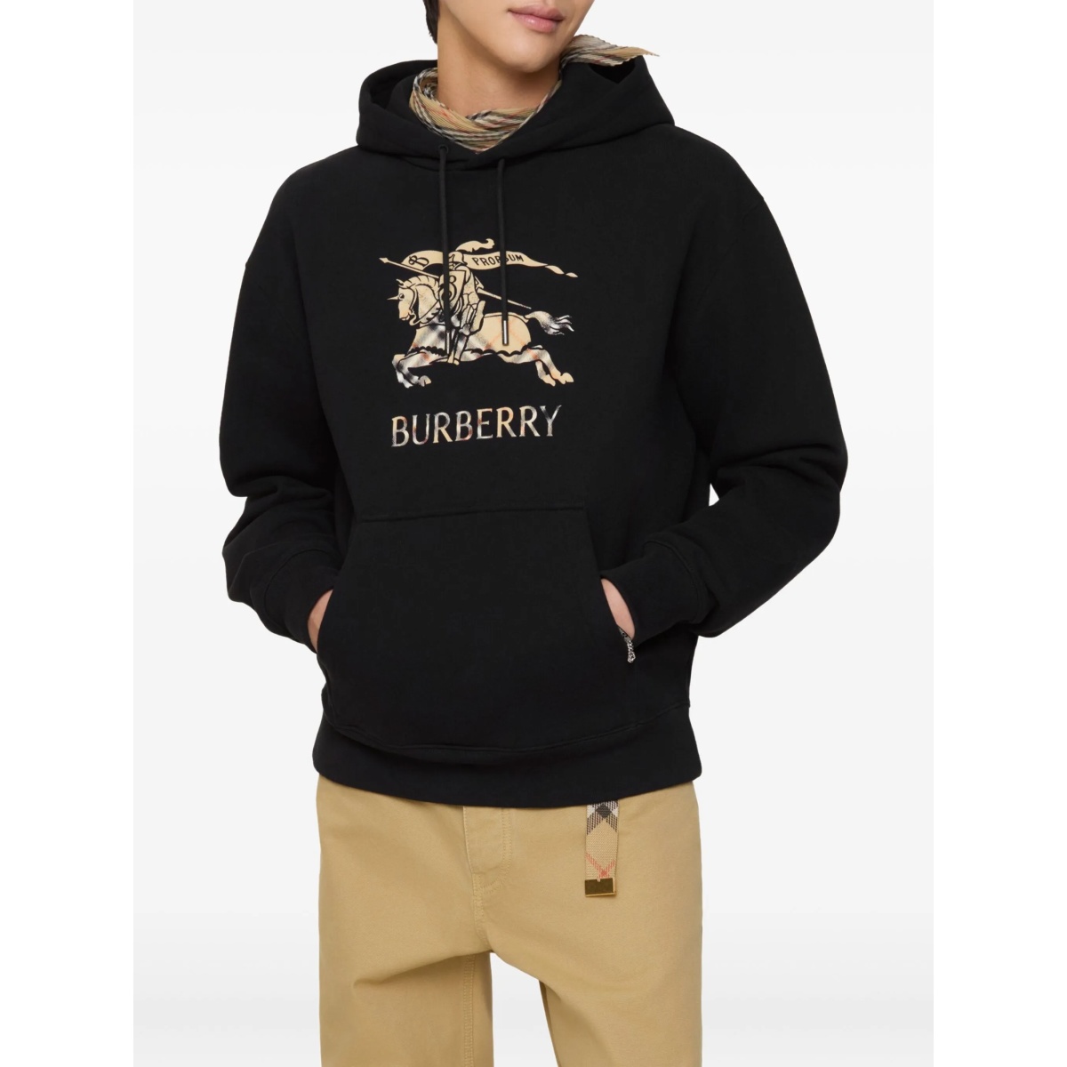 logo-print cotton hoodie - Img 2