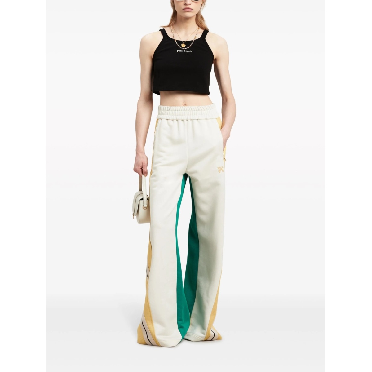 logo-print cropped tank top - Img 2