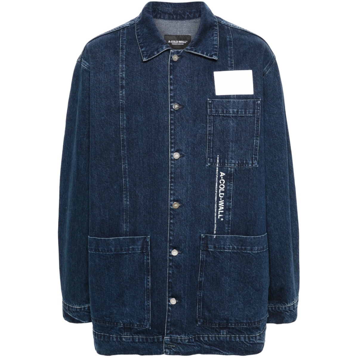 logo-print denim jacket
