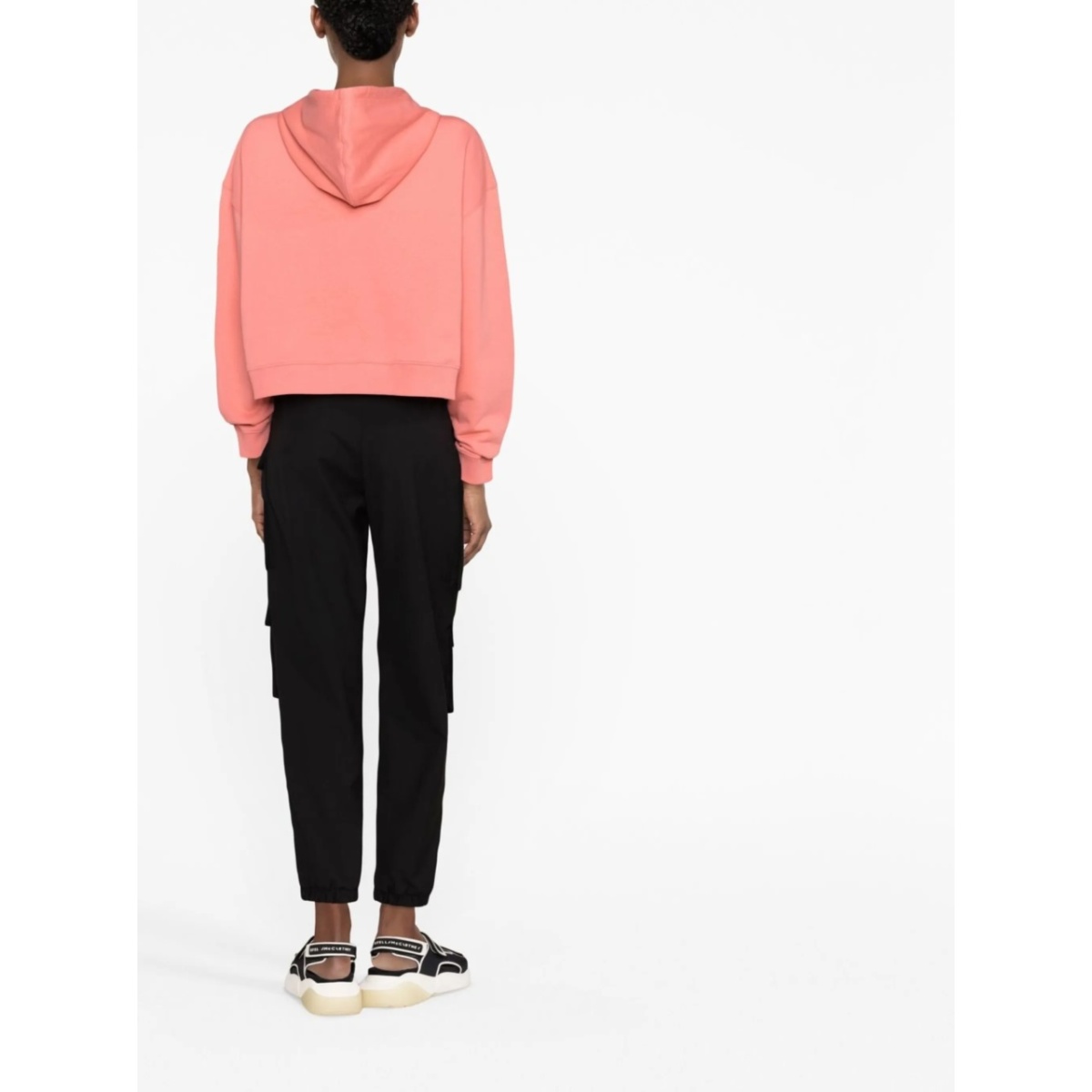 logo-print drawstring hoodie - Img 4