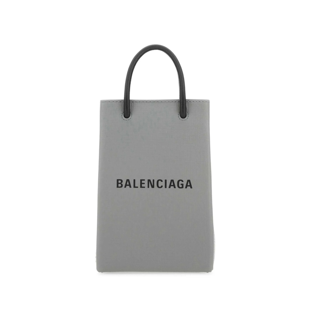 logo-print leather phone case
