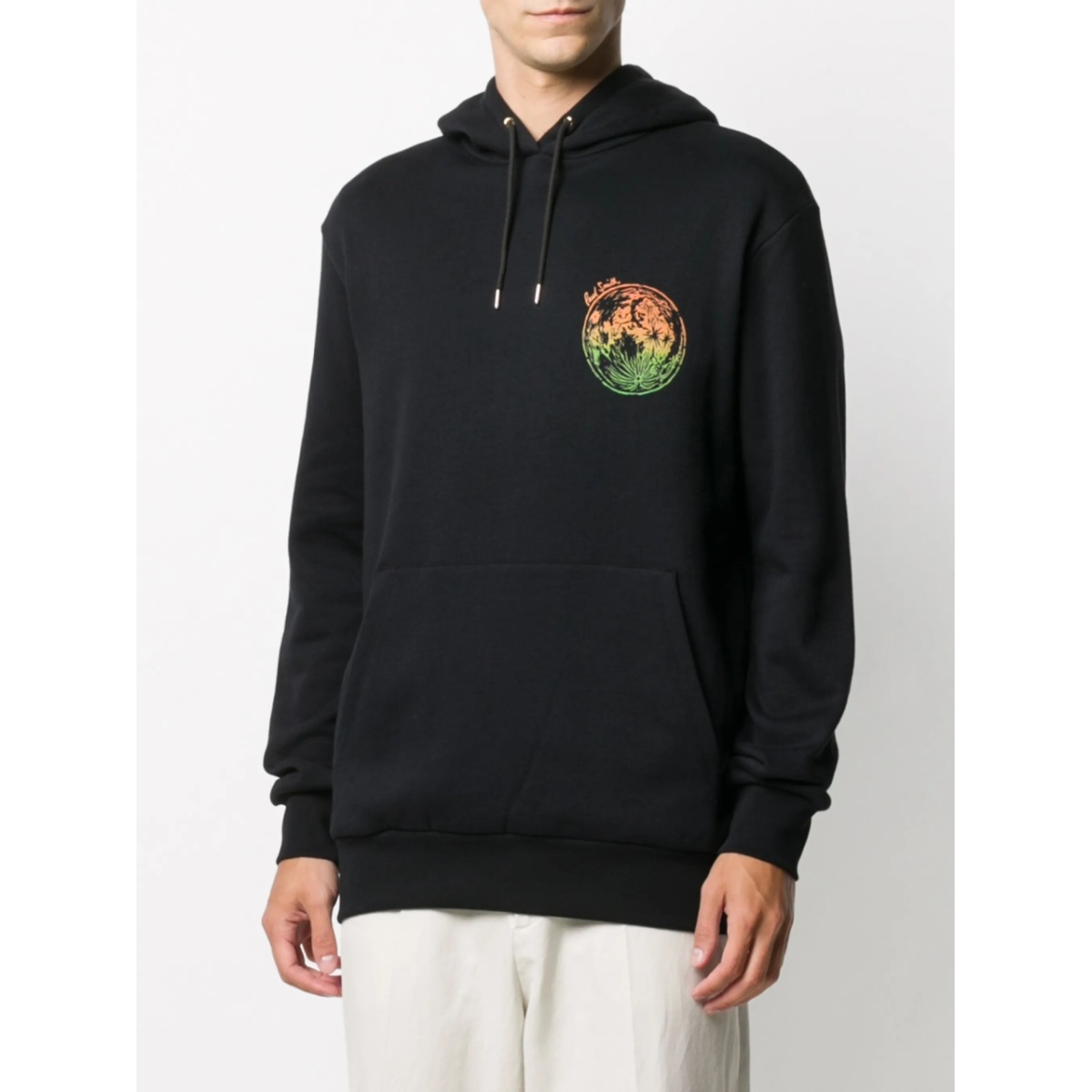 logo-print long-sleeved hoodie - Img 3