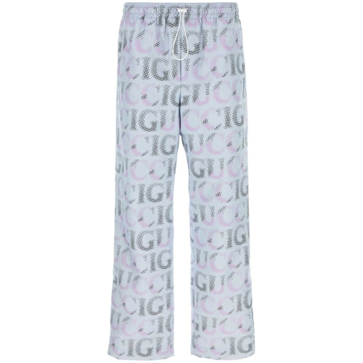 logo-print straight-leg trousers