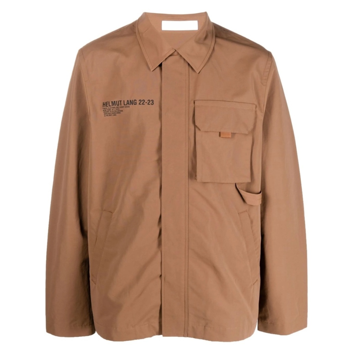 logo-print utility jacket