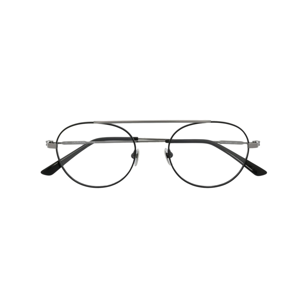 logo round frame glasses