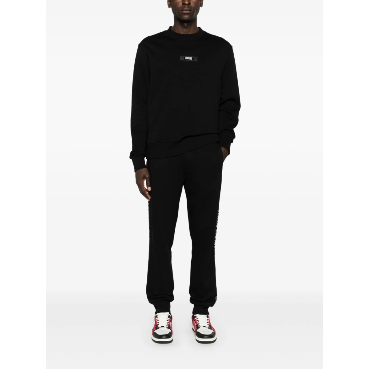 logo-trim cotton track pants - Img 2