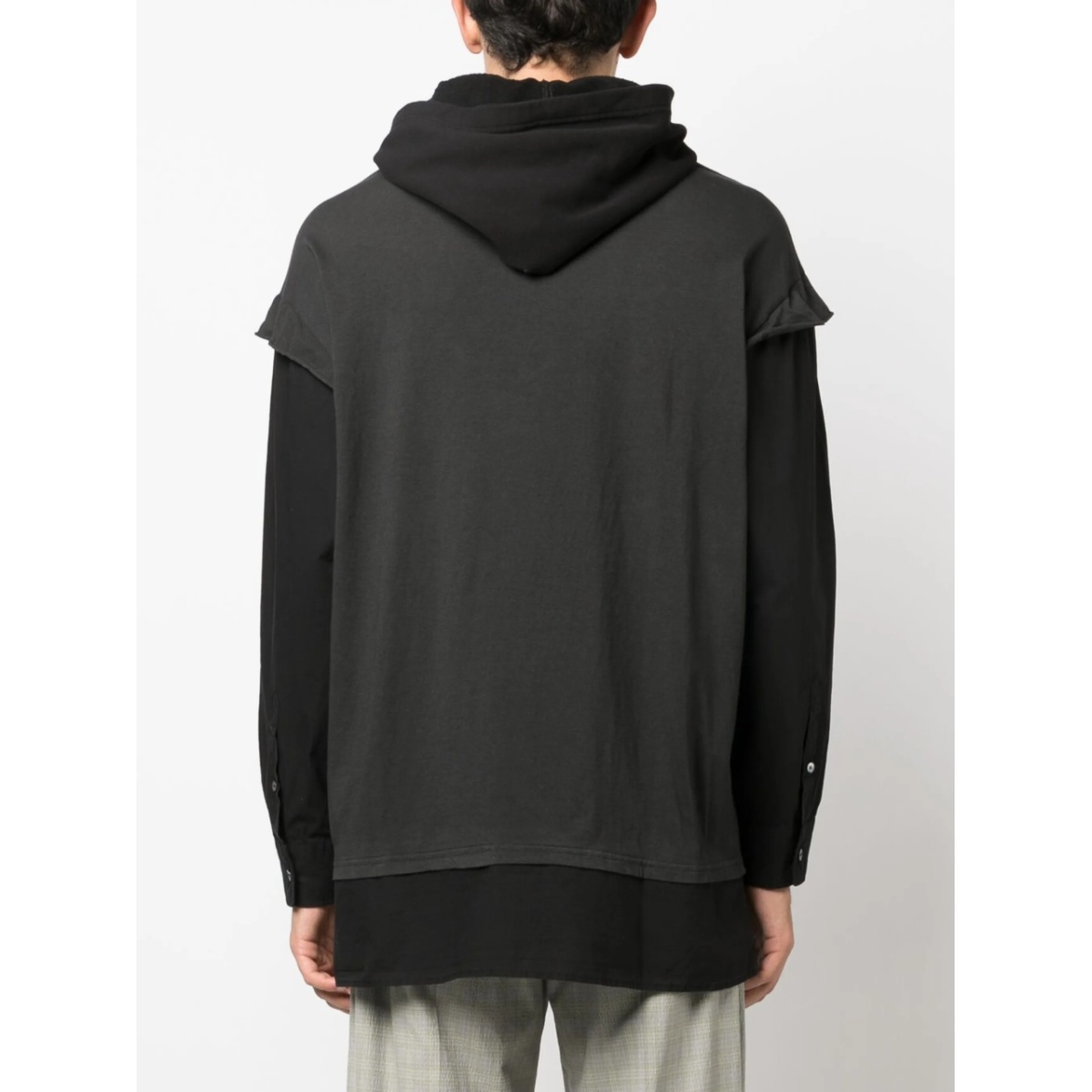 long-sleeve layered hooded T-shirt - Img 4