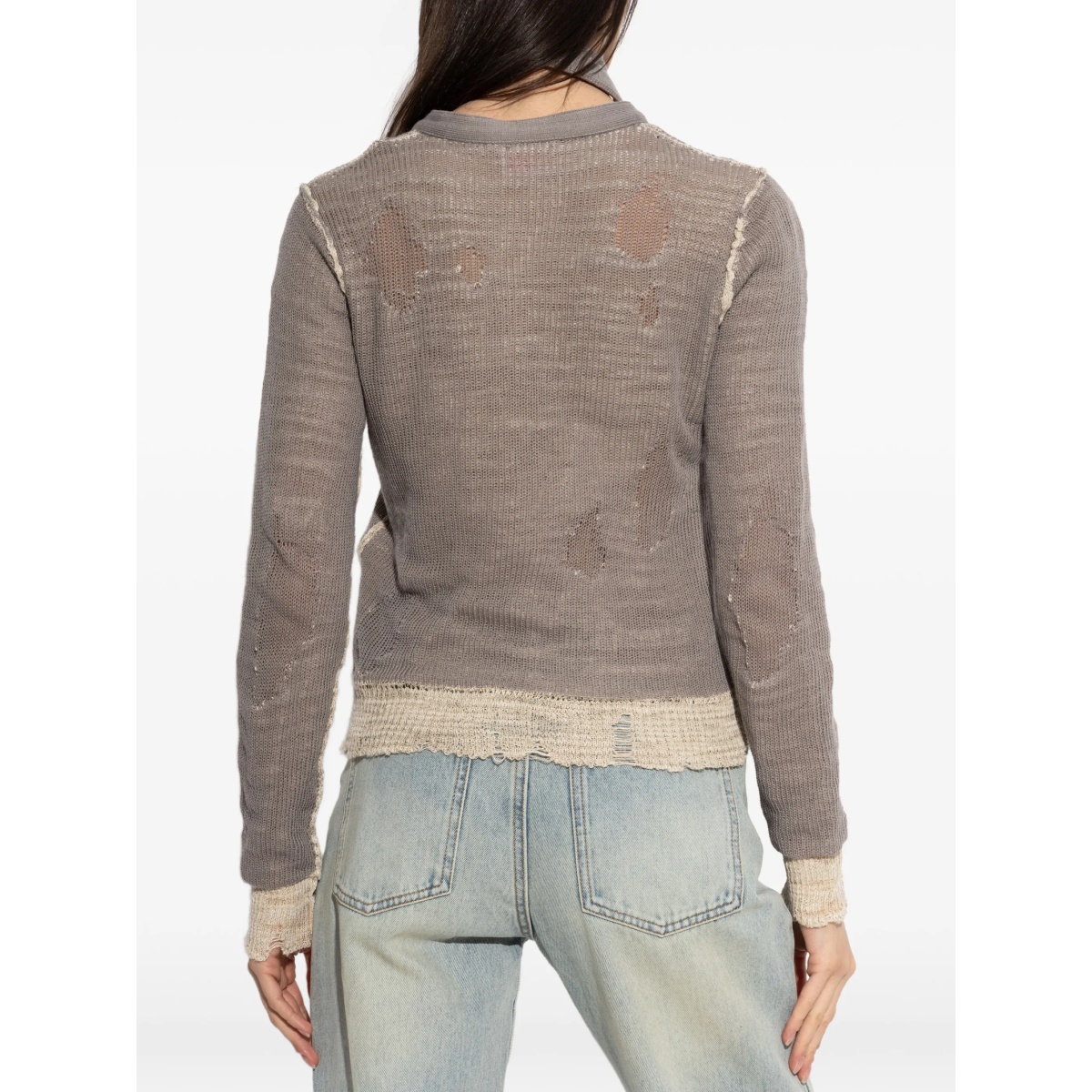 M-Dracarina frayed knitted sweater - Img 4