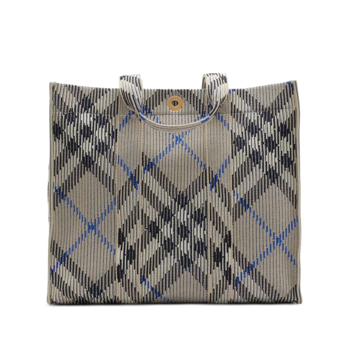 medium check knitted tote bag