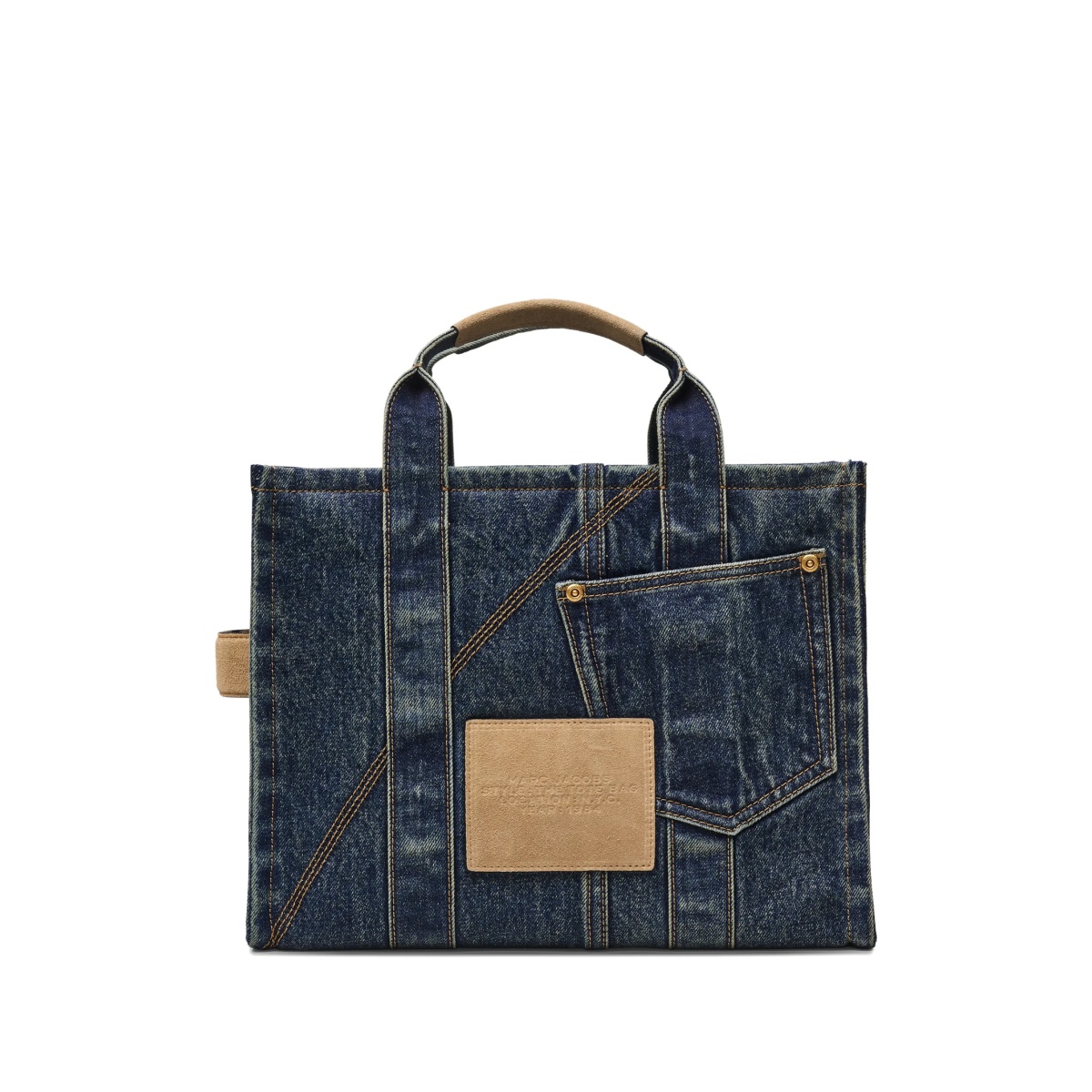 medium The Denim suede-pocket tote bag - Img 4