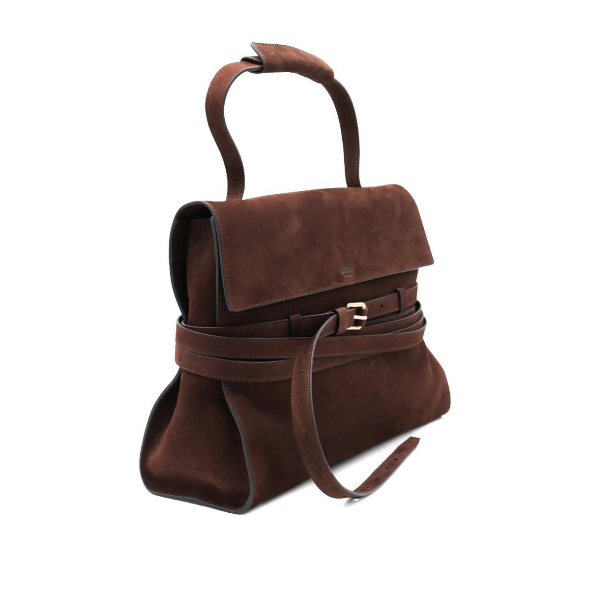 medium Tie Me suede tote bag - Img 3