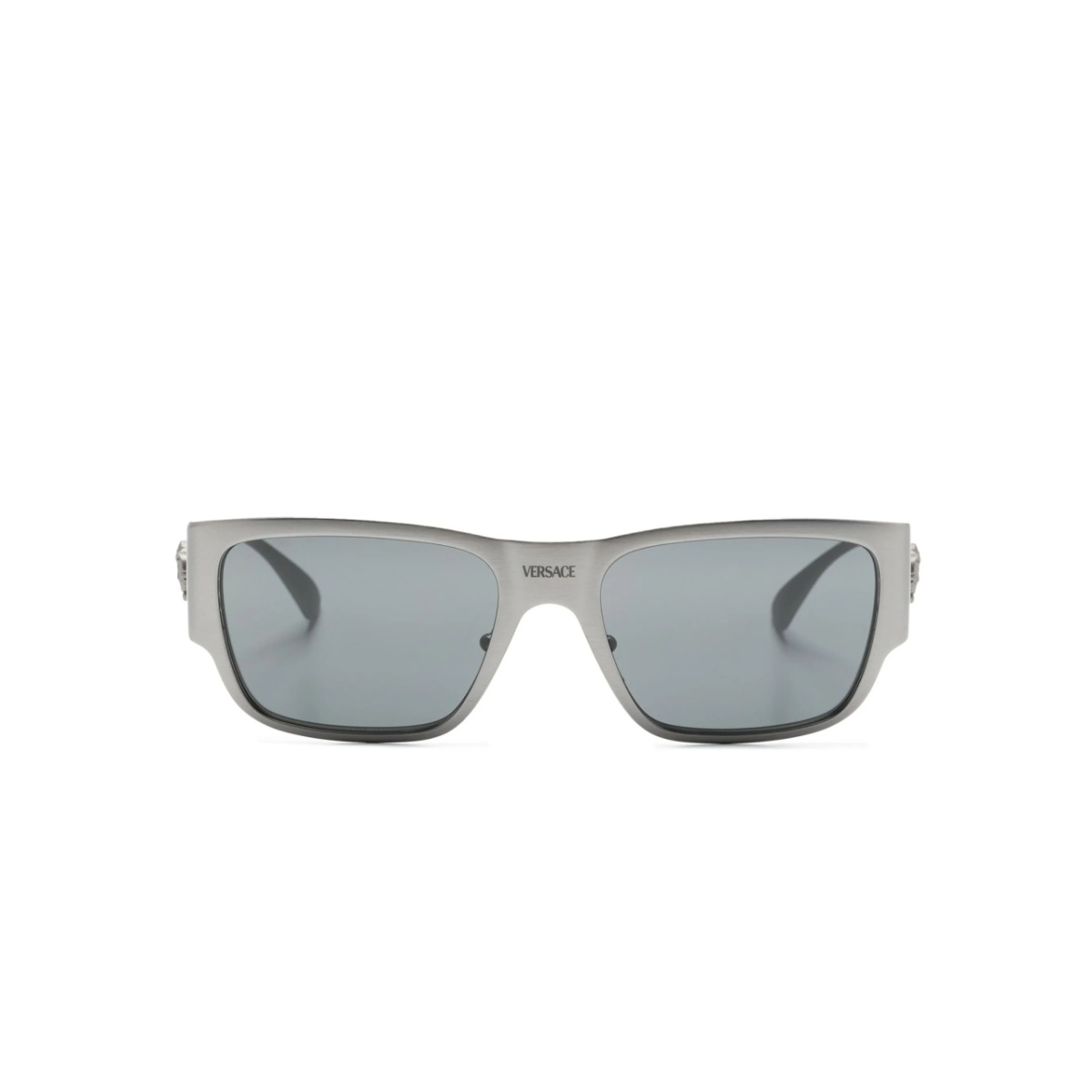 Medusa-plaque rectangle-frame suglasses