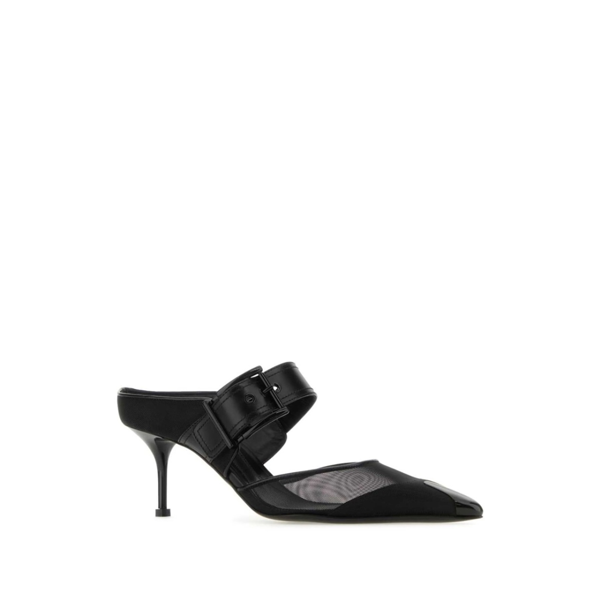 mesh-panelling pointed-toe mules - Img 2