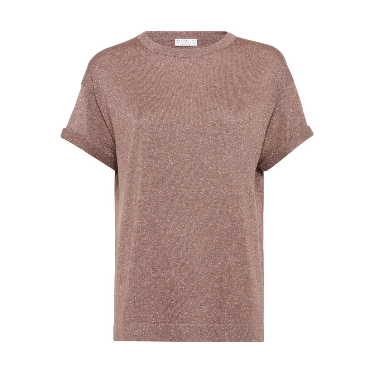 metallic-knit T-shirt