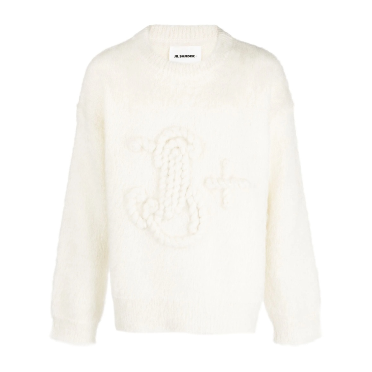 monogram-embroidered mohair-blend jumper