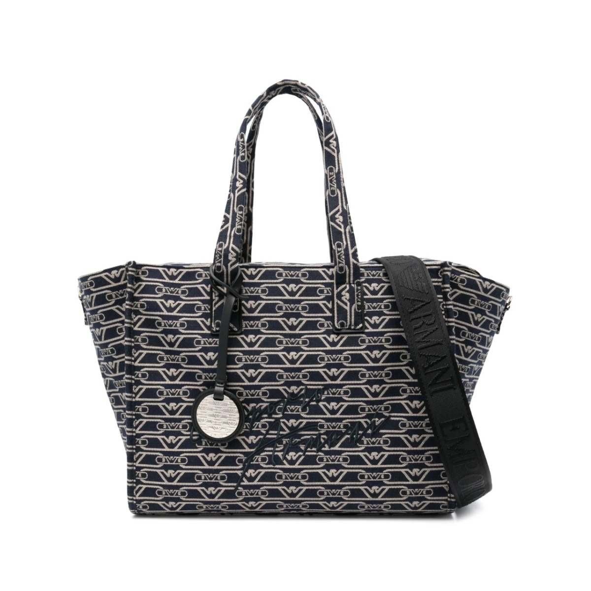 monogram-jacquard tote bag
