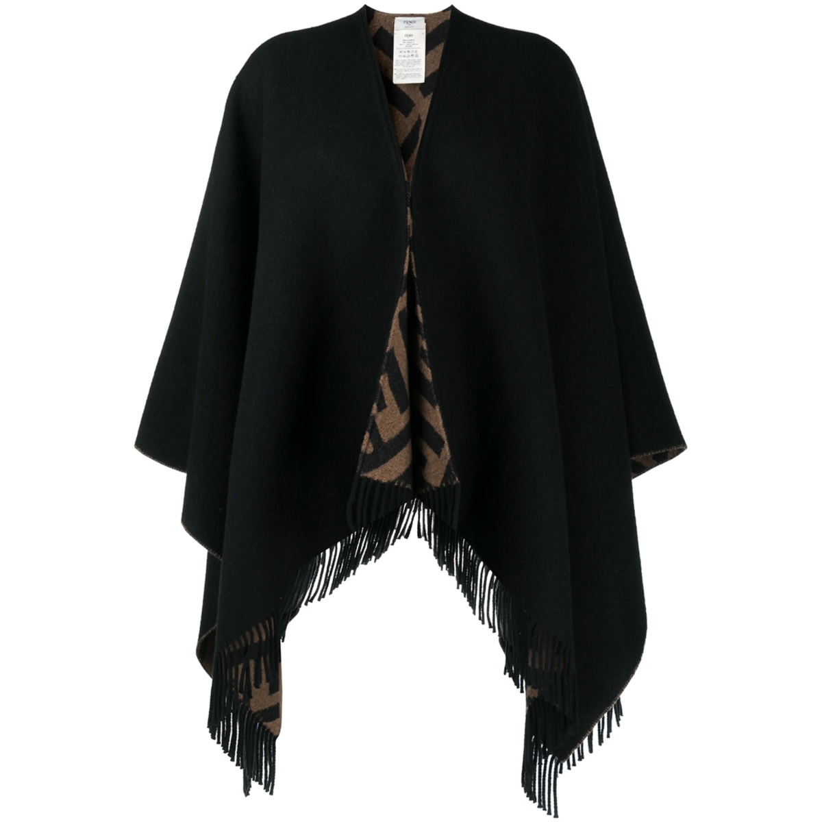 monogram pattern cape