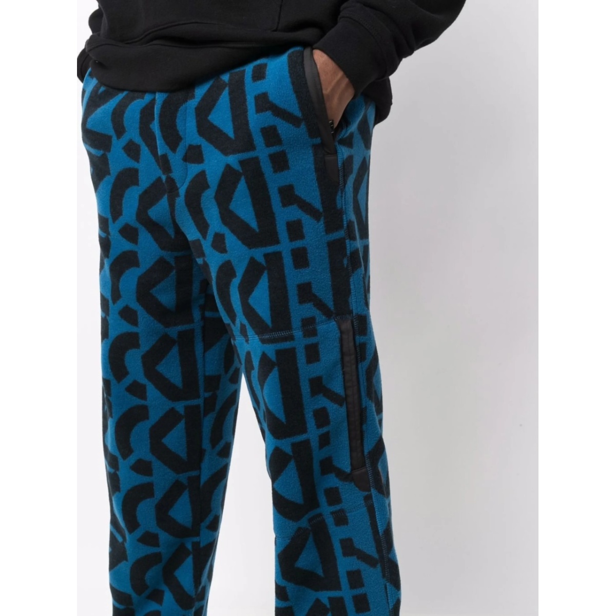 monogram-print fleece track pants - Img 5