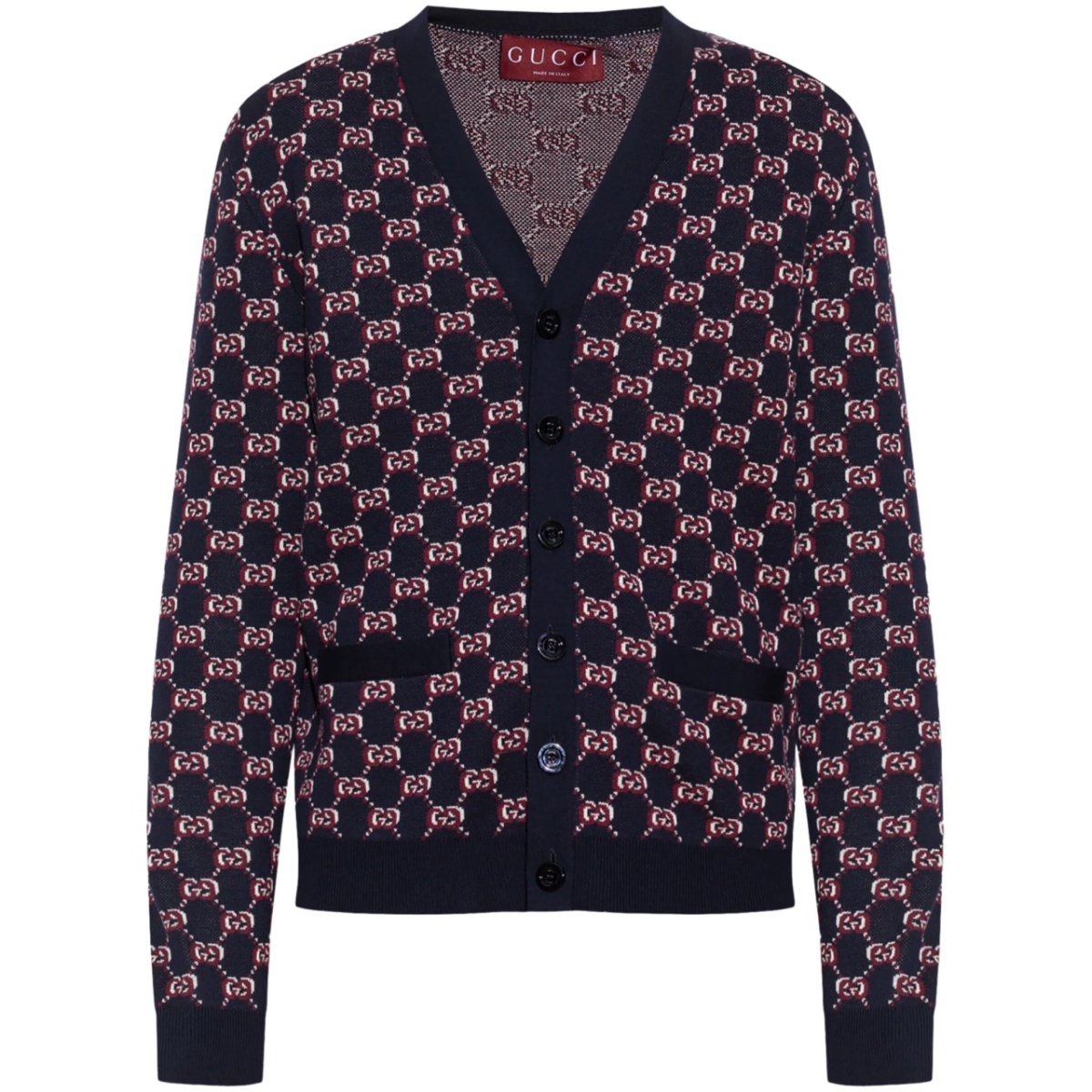 monogram wool cardigan