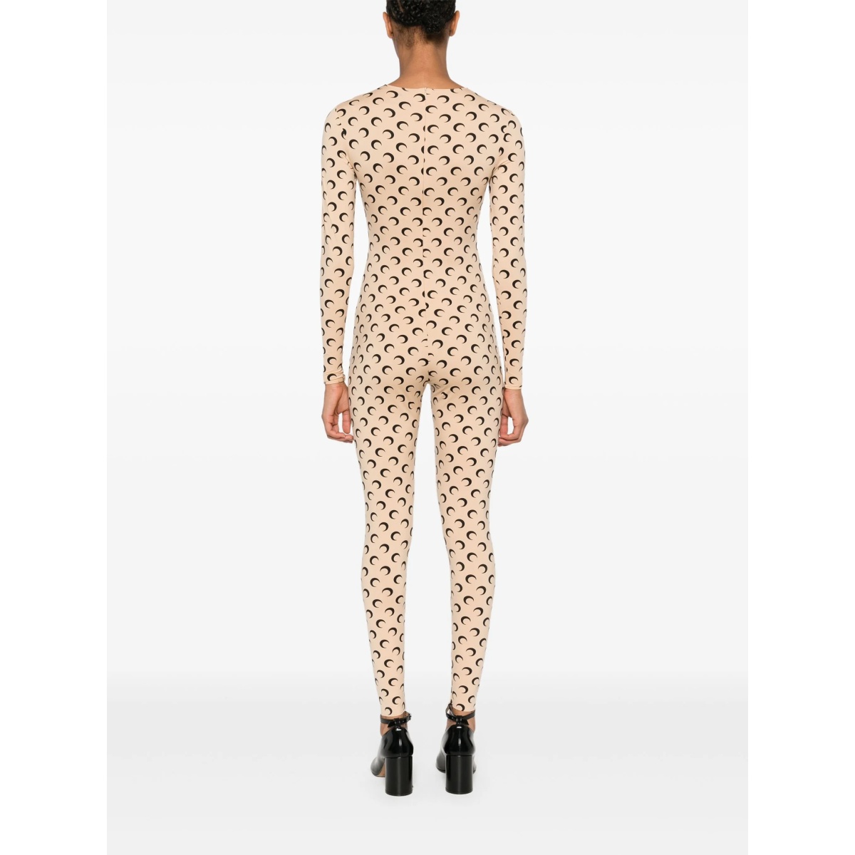 Moon-print jersey jumpsuit - Img 4