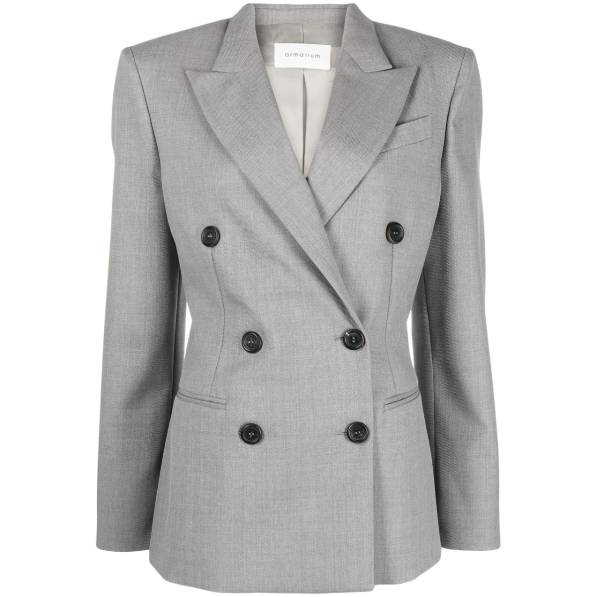 notched lapels double-breasted blazer