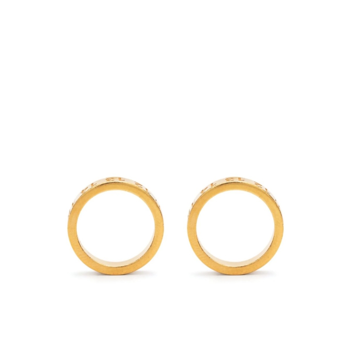 Numerical engraved hoop earrings