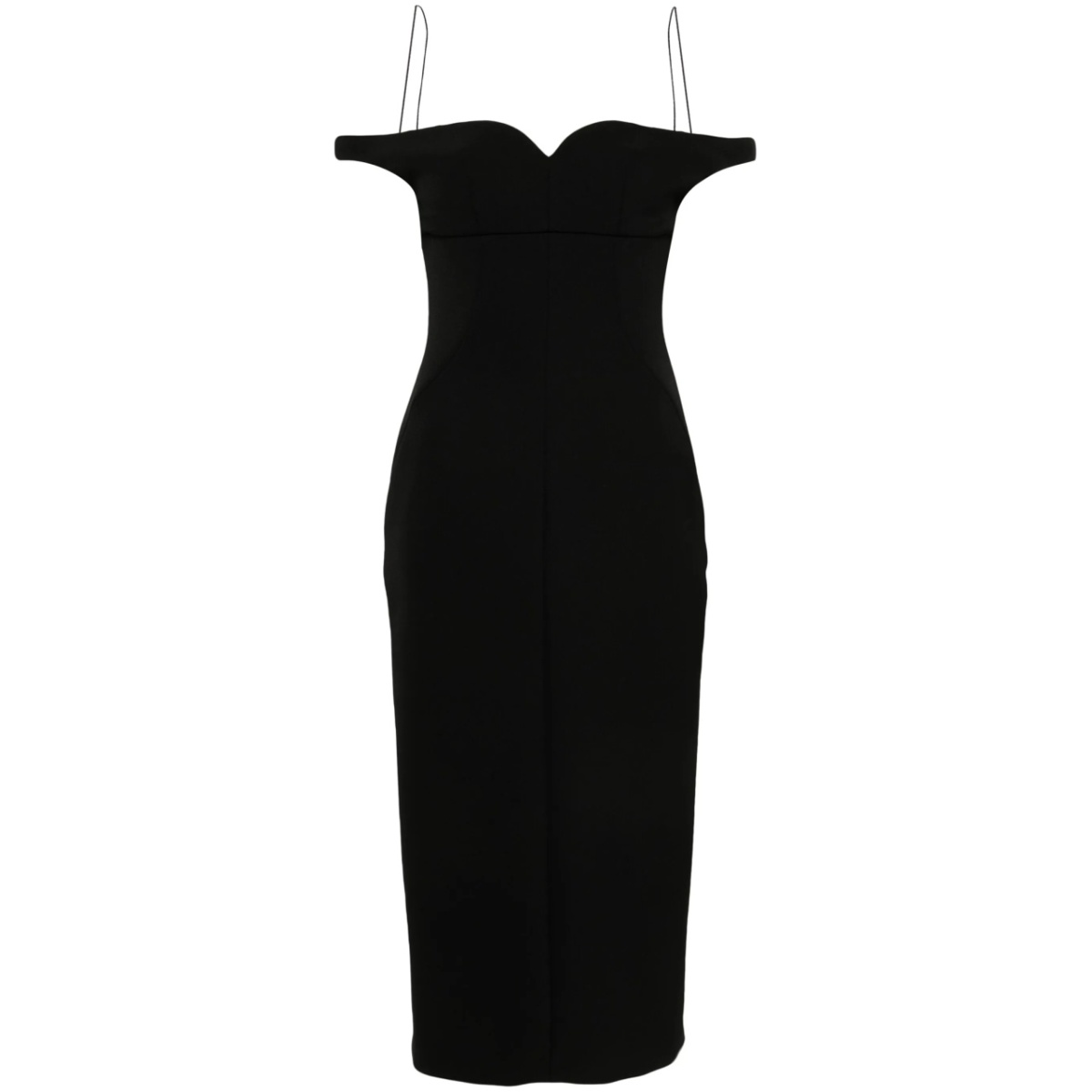 off-shoulder midi dress