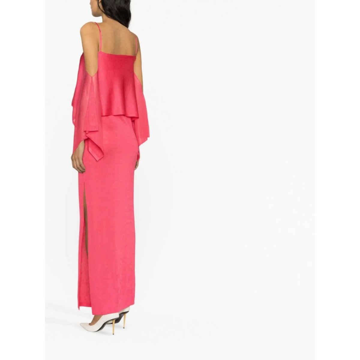 off-shoulder ruffle-detail dress - Img 3