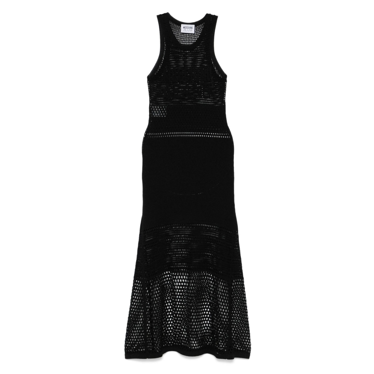 open-knit midi dress