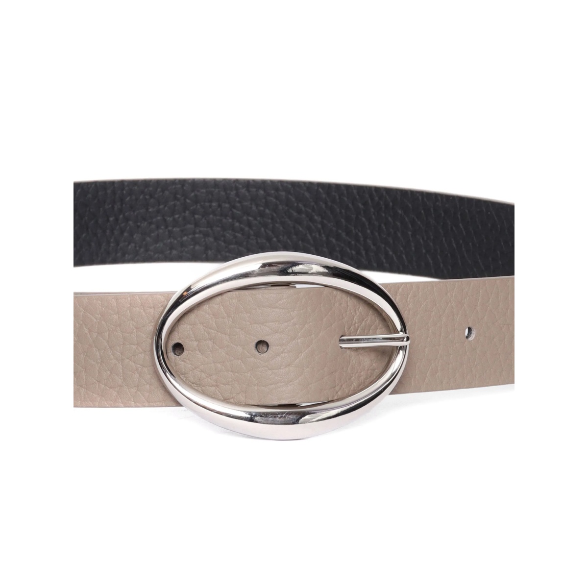 oval-buckle leather belt - Img 3