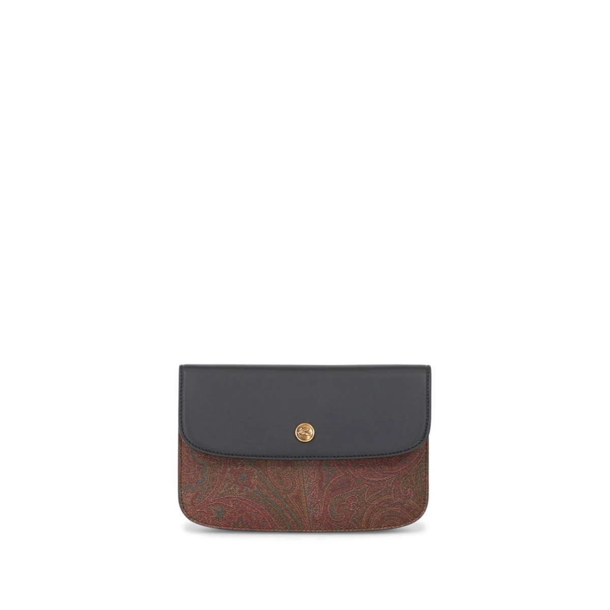 paisley-print leather wallet