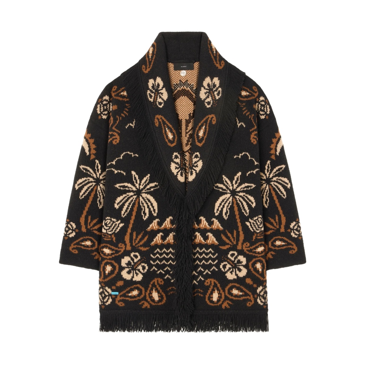palm-tree fringe cardigan