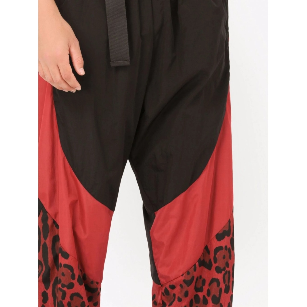 panelled leopard-print trousers - Img 5