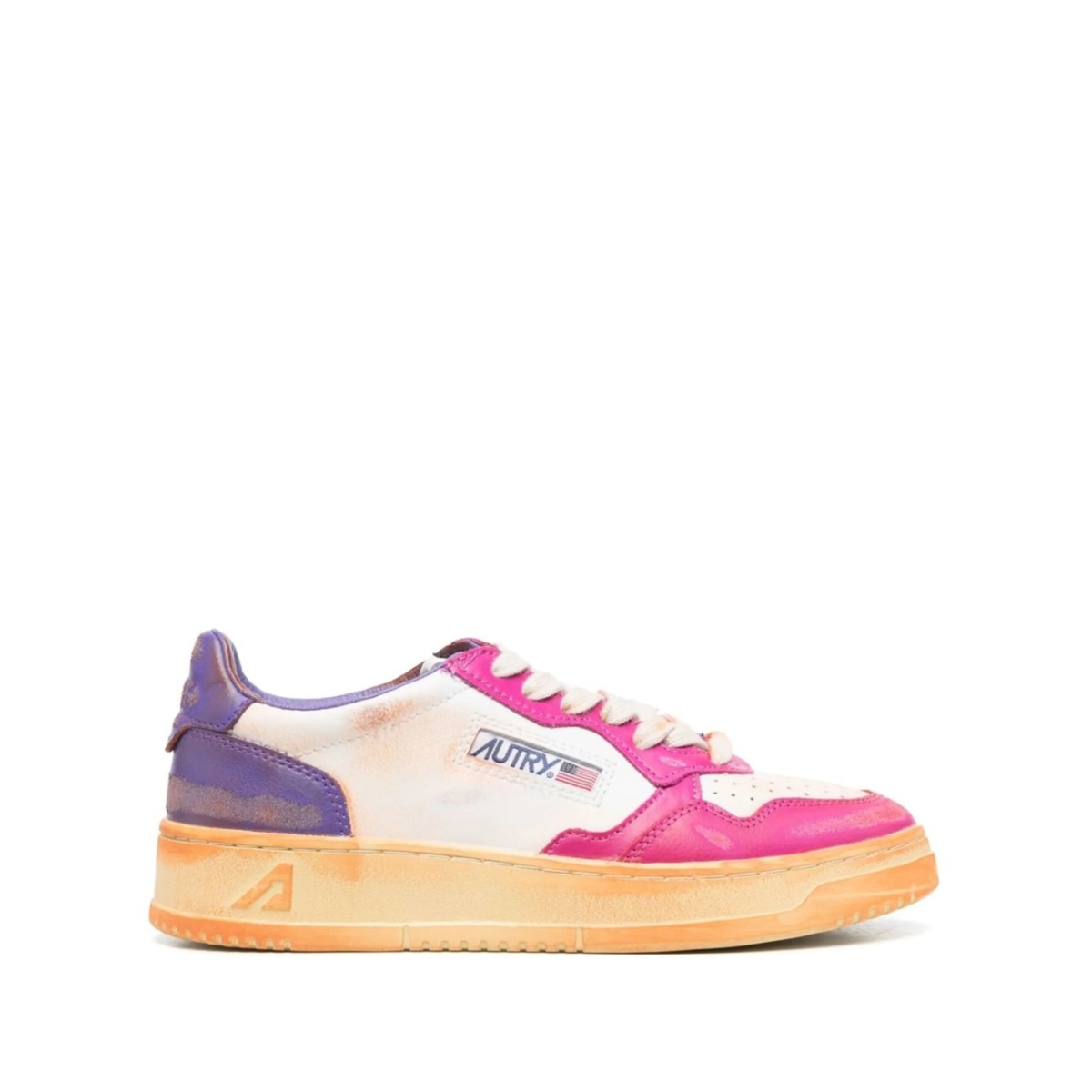 panelled low-top sneakers