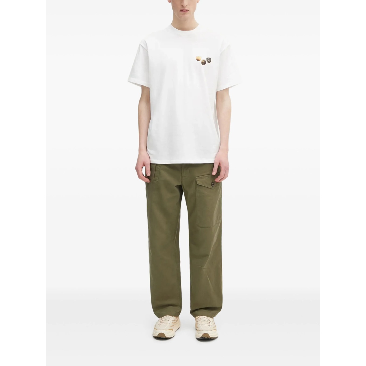 patch-pocket herringbone trousers
