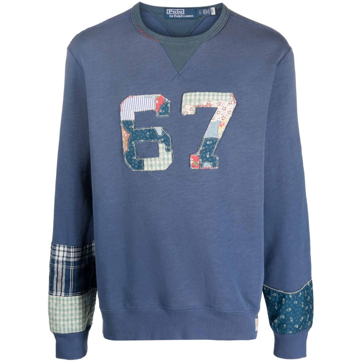 patchwork crew-neck sweatshirt