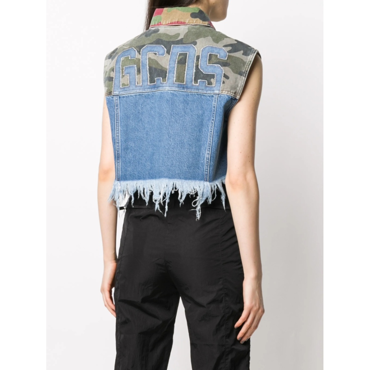 patchwork cropped vest - Img 4