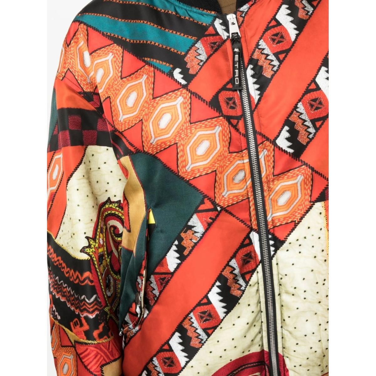 patchwork reversible bomber jacket - Img 5