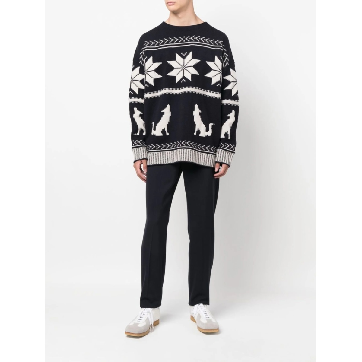 patterned-jacquard knitted jumper - Img 2